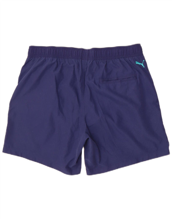 Pantaloncini sportivi grafici da uomo Puma XL blu navy in poliestere