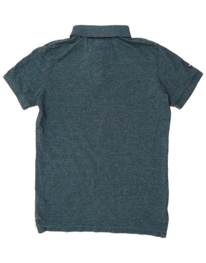 Superdry Poloskjorte til mænd, mellemgrøn flekket polyester