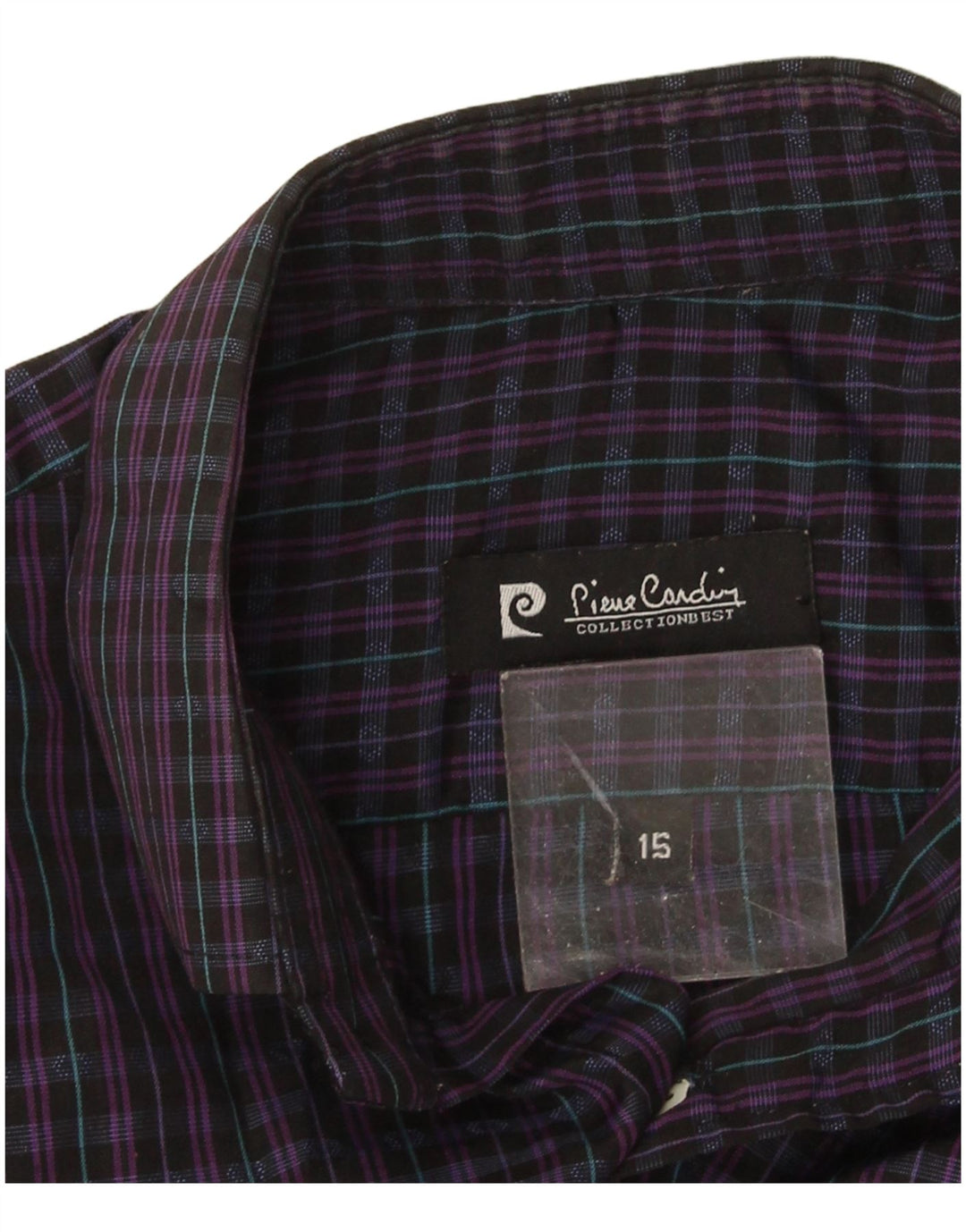 Pierre Cardin Chemise Regular Fit Homme Taille 15 Medium Purple Check