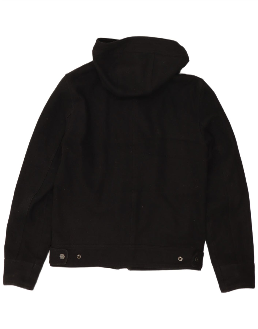 CALVIN KLEIN JEANS Mens Hooded Bomber Jacket UK 38 Medium Black Wool