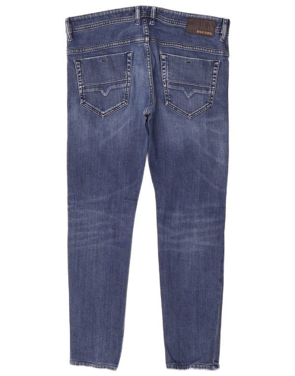 Diesel Mens Slim Jeans W34 L29 Blue Cotton