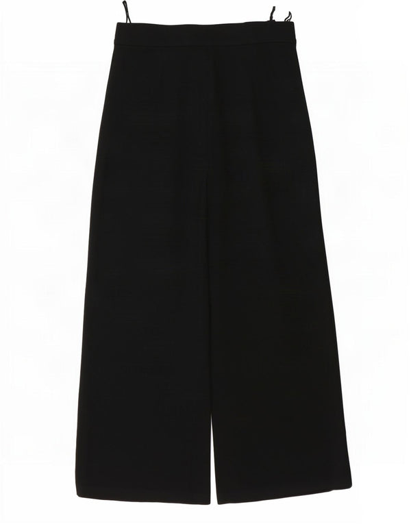 Marks & Spencer Kvinder Casual Bukser med brede ben, UK 10 Small W28 L27 Sort