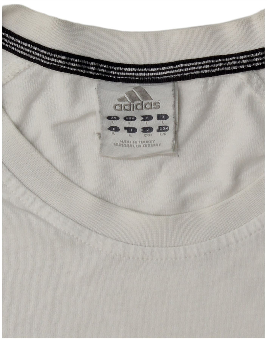 T-shirt da uomo ADIDAS Top grande in cotone bianco