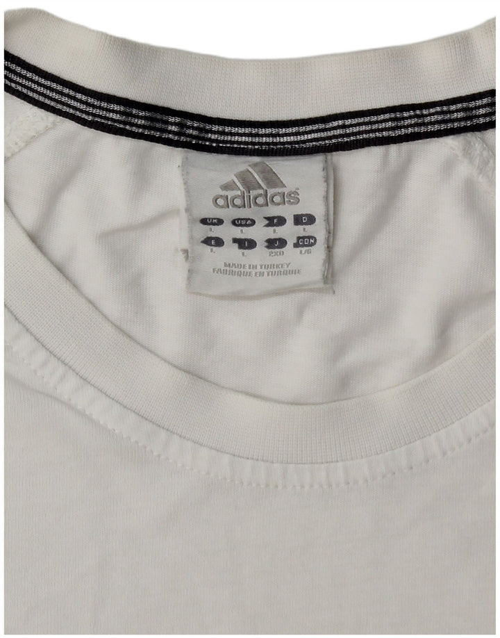 T-shirt da uomo ADIDAS Top grande in cotone bianco
