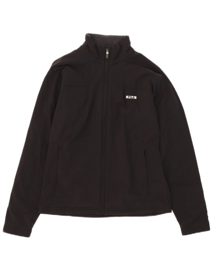 Giacca da ginnastica da donna Fila UK 14 grande nylon nero