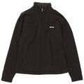 Fila Womens Tracksuit Top Jacket UK 14 Large Black Nylon