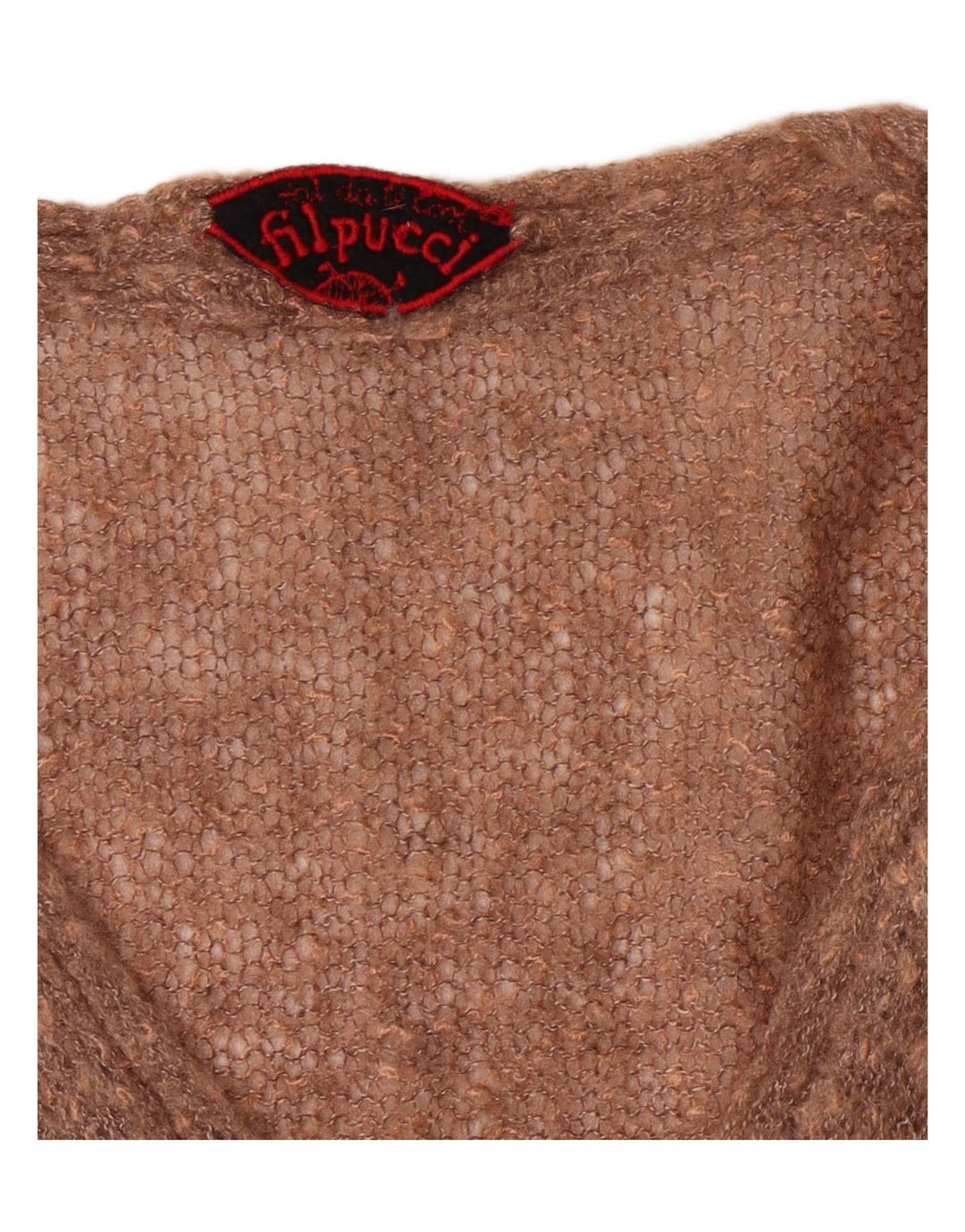 VINTAGE Womens Cardigan Sweater UK 16 Large Brown Vintage Vintage and Second-Hand Vintage from Messina Hembry 