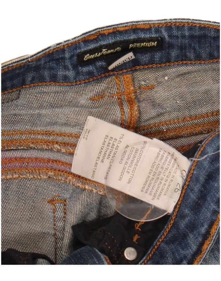 Guess Womens Cropped Jeans W26 L24 Blue Cotton
