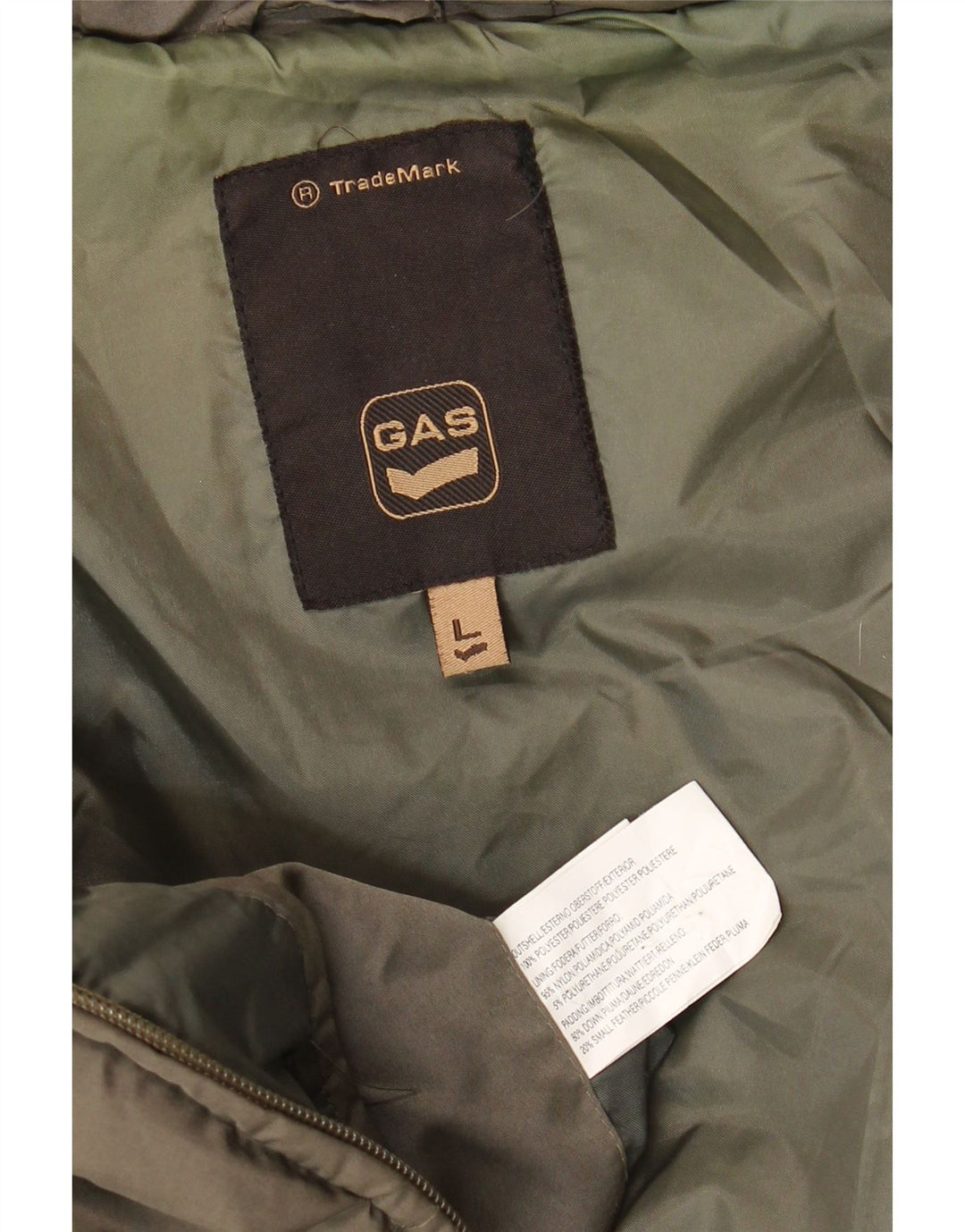 Gas Womens Hooded Padded Coat UK 16 Large Brown Polyester