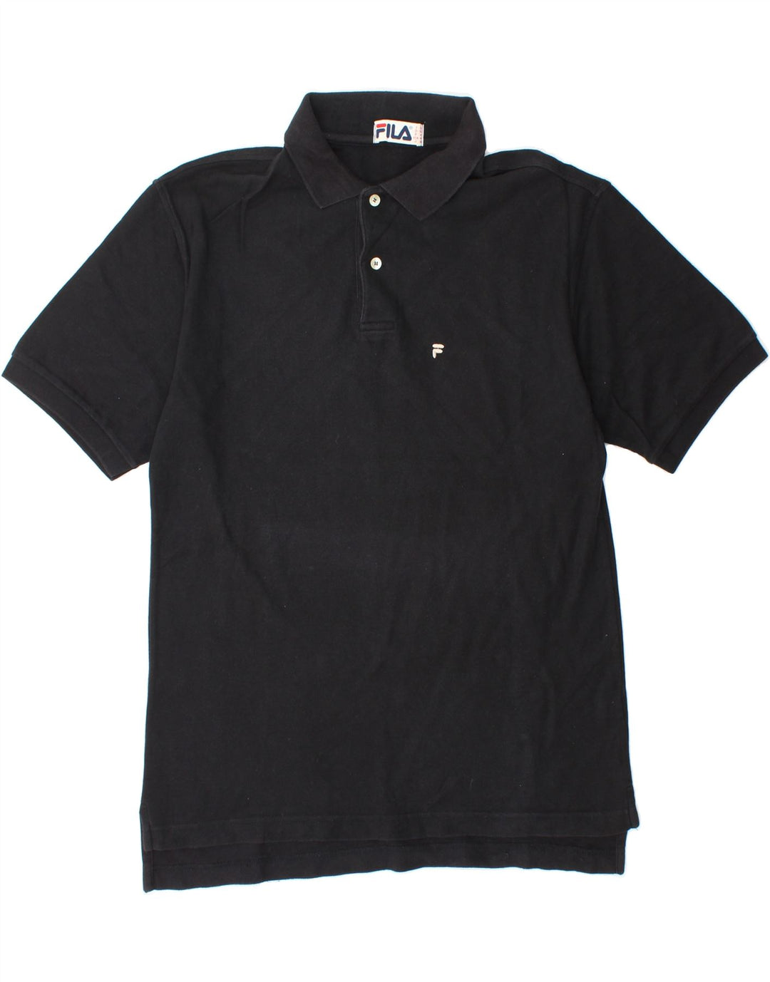 FILA Mens Polo Shirt IT 50 Medium Black Cotton Vintage Fila and Second-Hand Fila from Messina Hembry 
