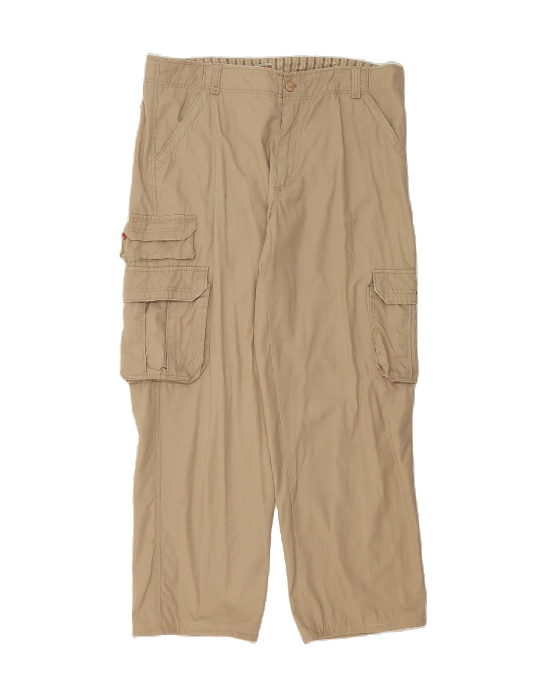 BRUGI Mens Straight Cargo Trousers W38 L30 Beige Cotton Vintage Brugi and Second-Hand Brugi from Messina Hembry 