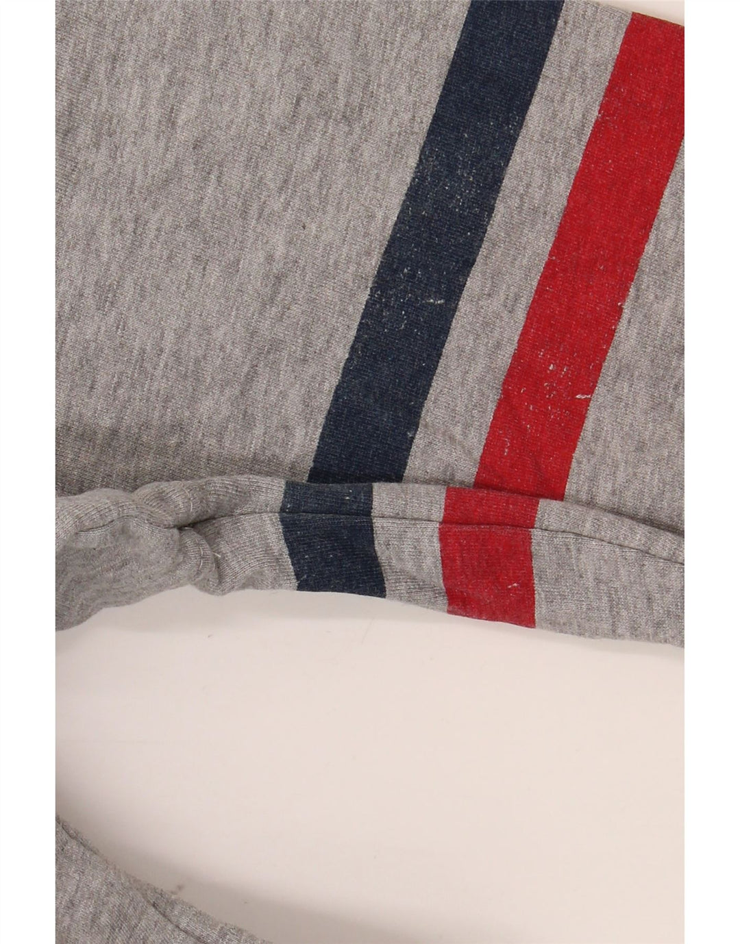 LOTTO Mens Graphic Sweatshirt Jumper Large Grey Striped Cotton