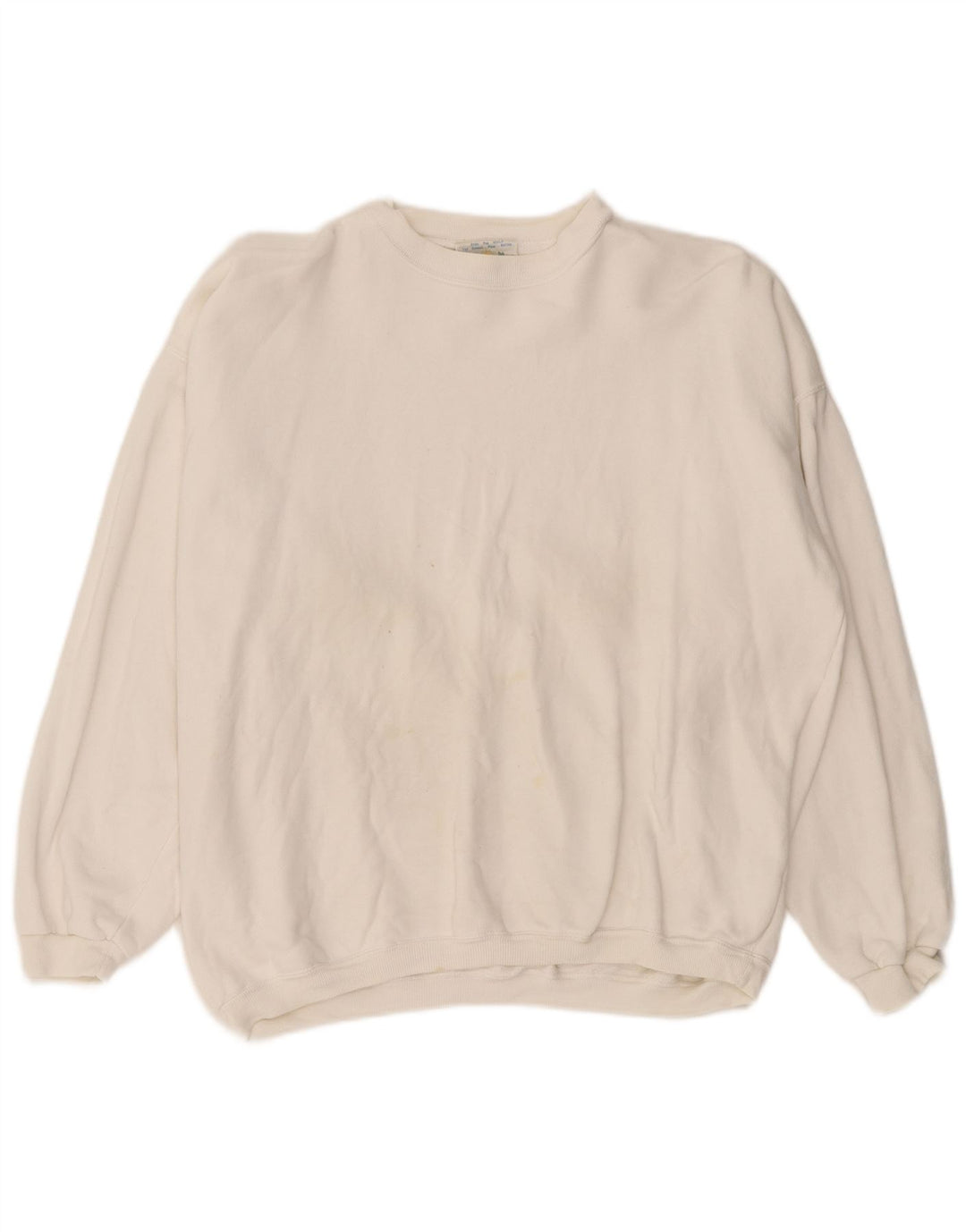 RIFLE Mens Sweatshirt Jumper Large White Cotton