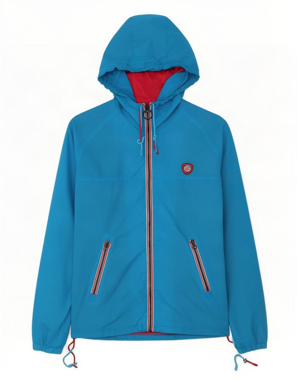 Giacca antipioggia da donna con cappuccio Superdry UK 10 Small Blu Nylon