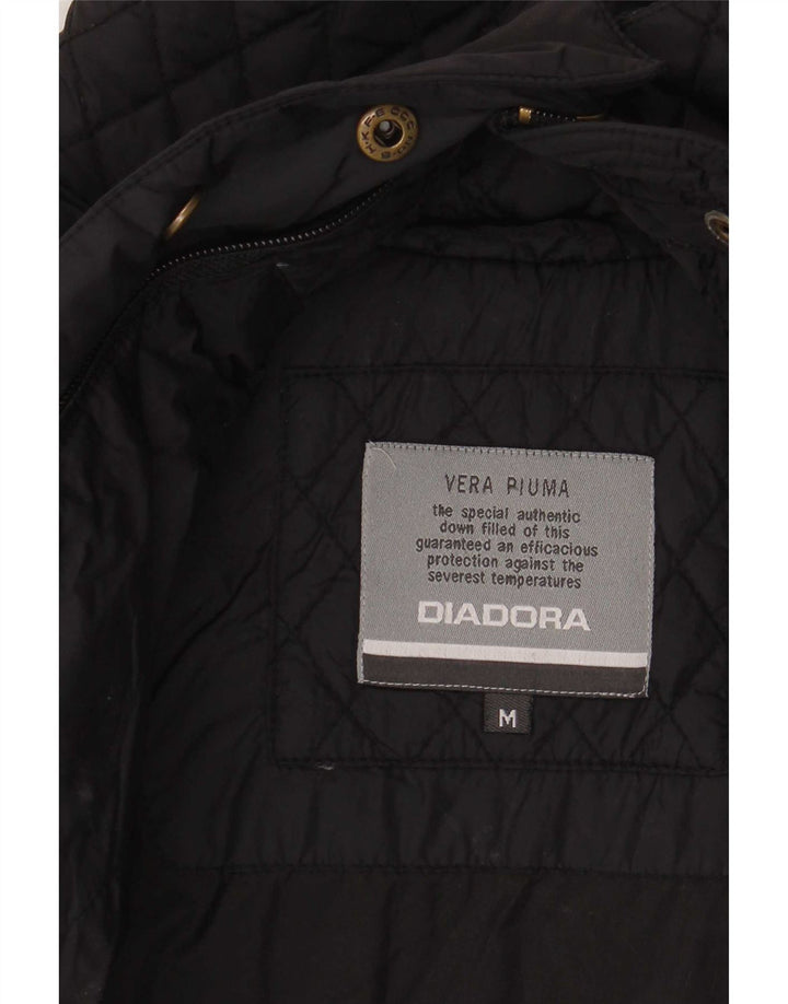 Diadora Quiltet jakke til kvinder UK 14 Medium Sort