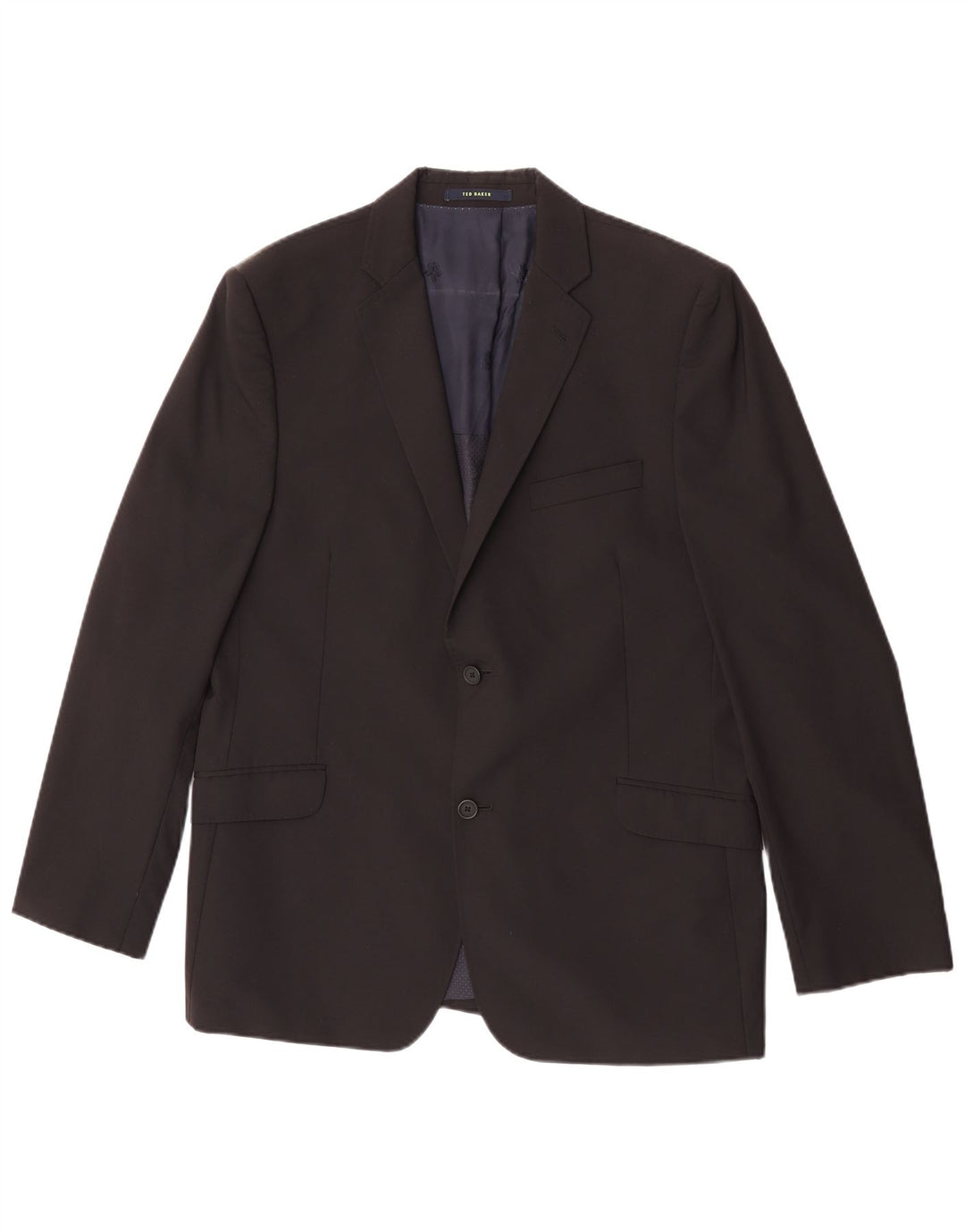 Ted Baker Mens 2 Button Blazer Jacket UK 44 2XL Black Wool