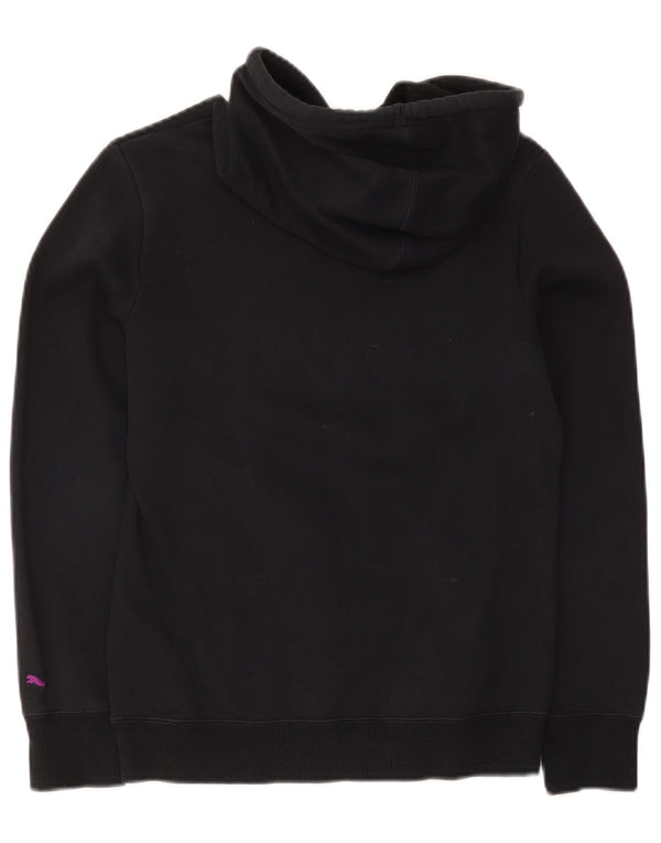 Puma Womens Graphic Hoodie Jumper UK 14 Medium Black
