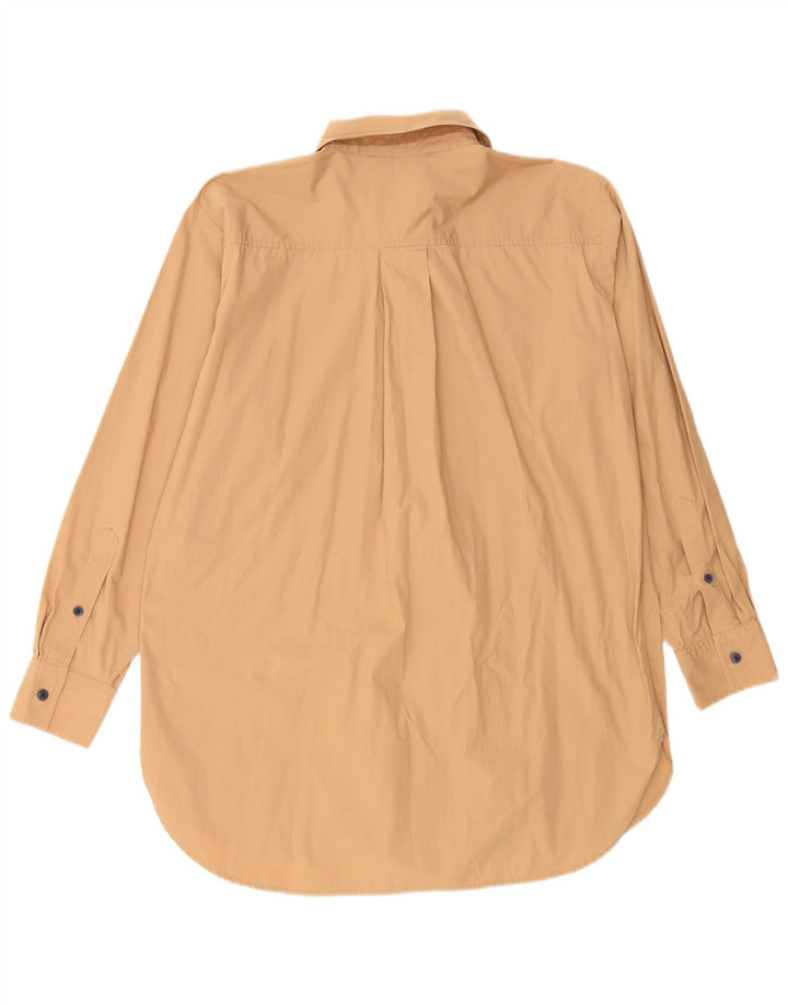 TOMMY HILFIGER Womens Shirt UK 8 Small Beige Cotton