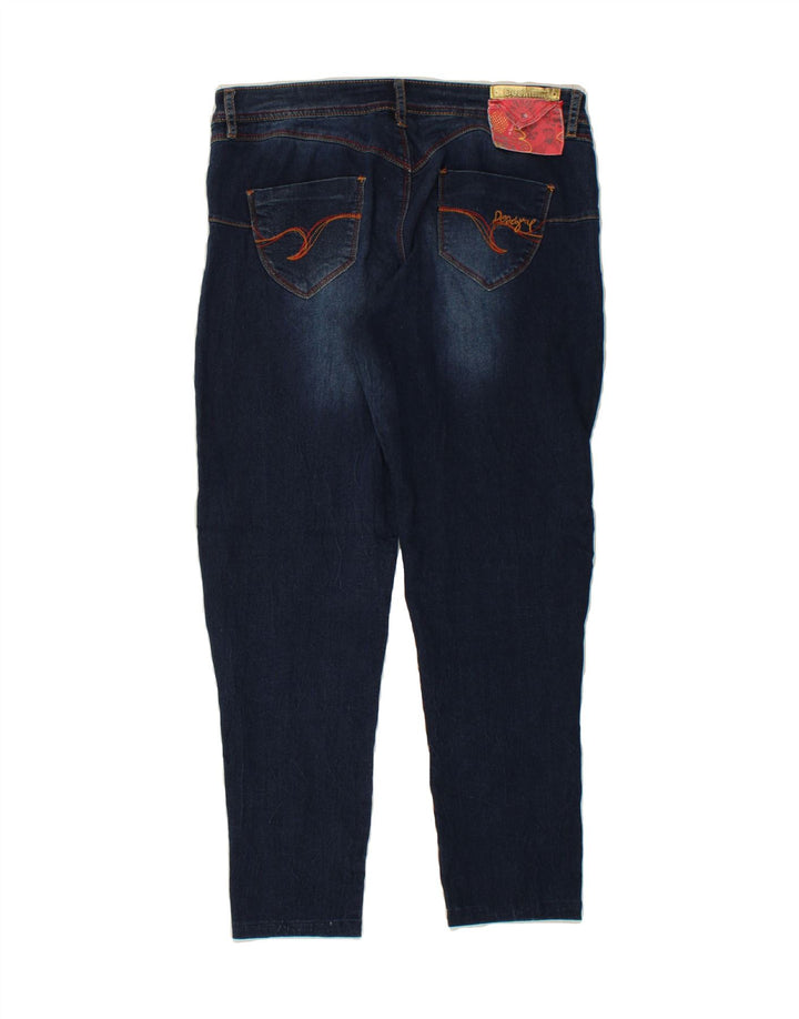 DESIGUAL Womens Skinny Jeans W32 L27 Navy Blue Polyester Vintage Desigual and Second-Hand Desigual from Messina Hembry 