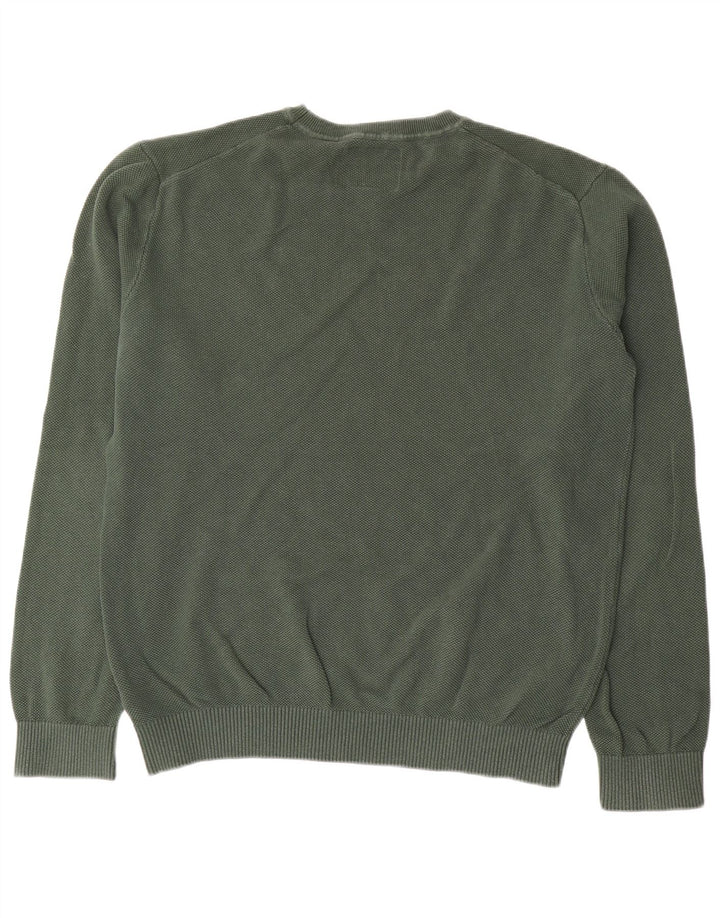 Joules Mens Crew Neck Jumper Sweater Large Green Cotton