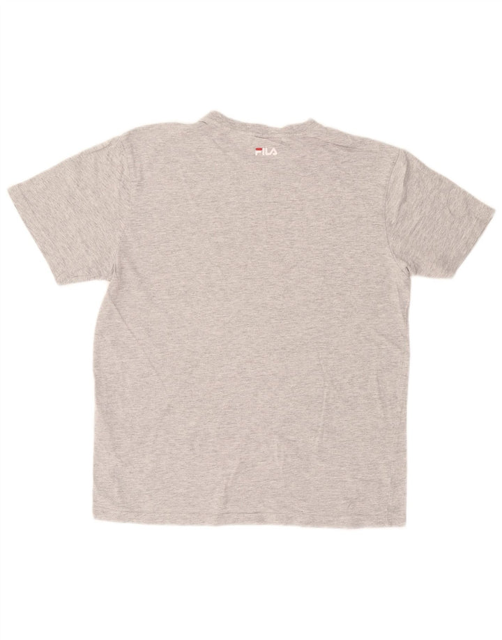 Fila Mens Graphic T-Shirt Top Medium Grey Cotton