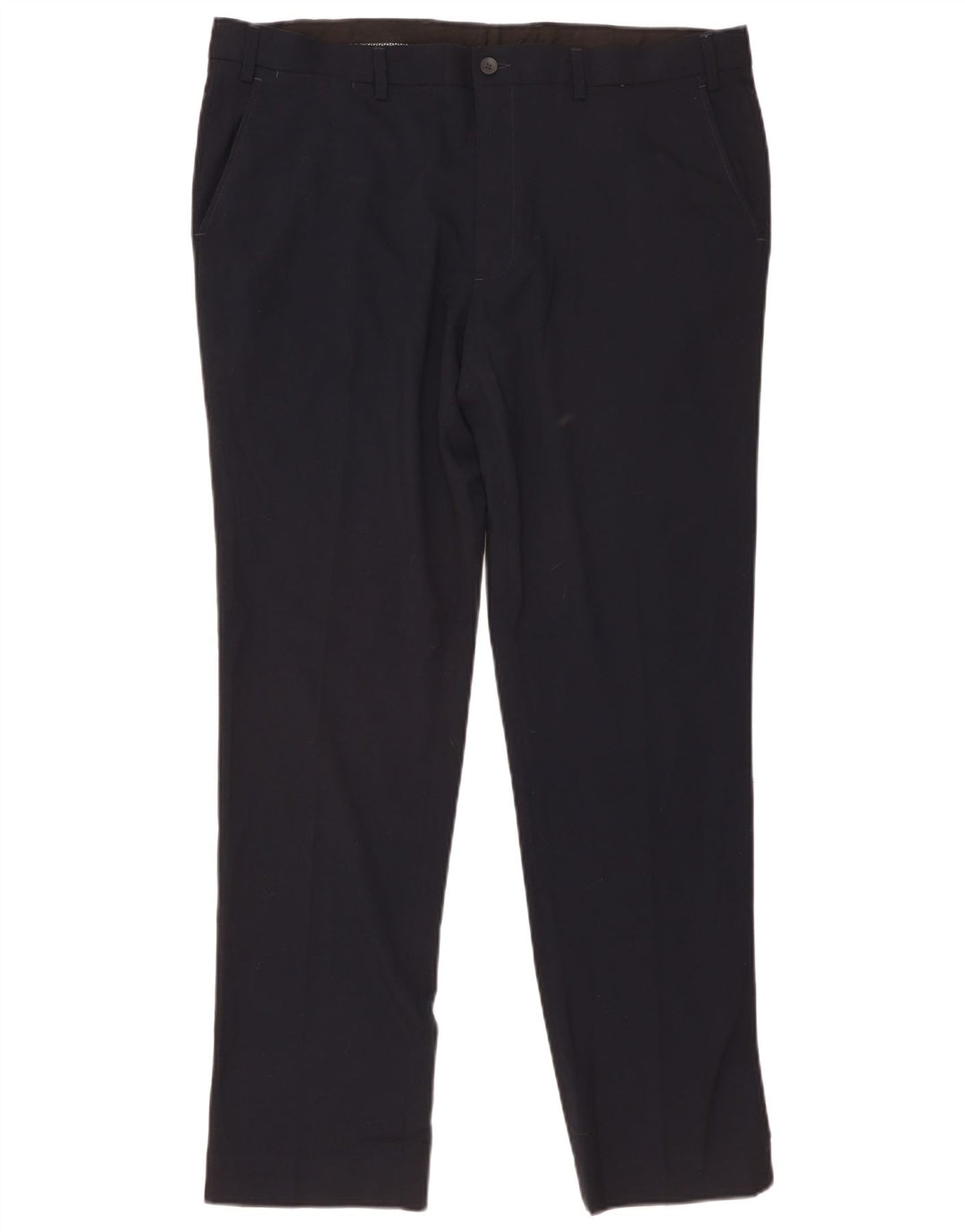Pantaloni chino slim da uomo Marks & Spencer W40 L33 poliestere blu navy