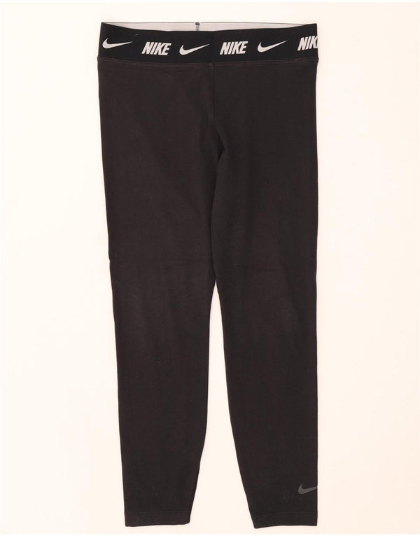 Leggings grafici Nike da donna attillati UK 14 grande cotone nero