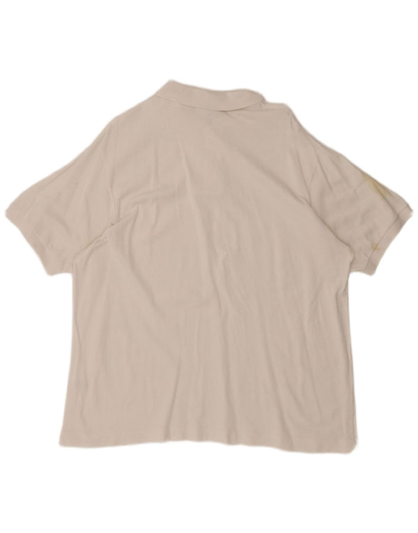 Lacoste Mens Polo Shirt Size 7 2XL White Cotton
