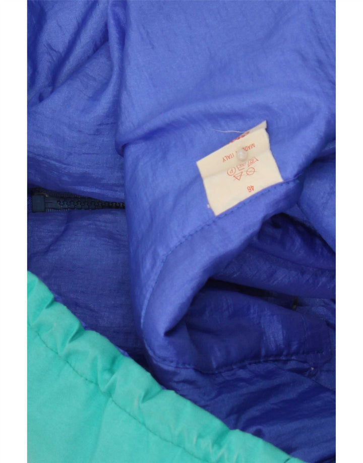 Vintage Mens Oversized Hooded Ski Jacket IT 46 Small Green Colourblock