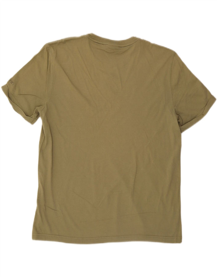 CALVIN KLEIN Mens T-Shirt Top Large Green Cotton