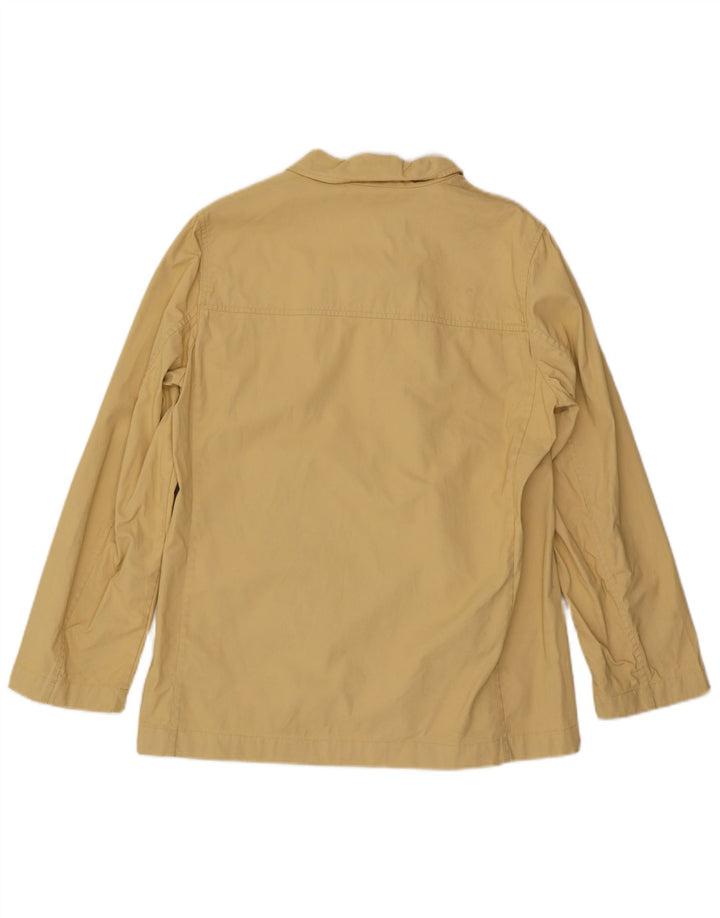 Marella Womens Bomber Jacket UK 14 Large Yellow Cotton
