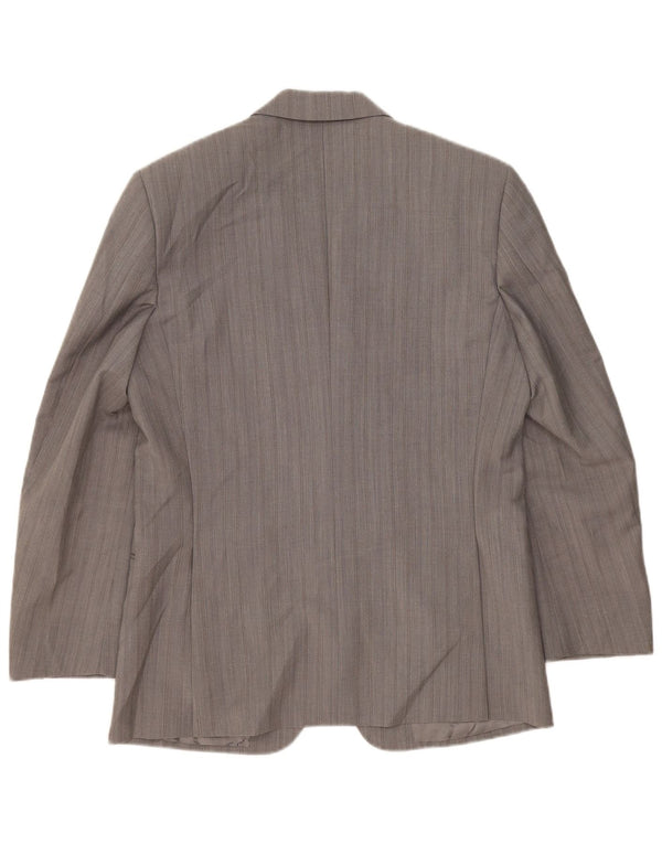 Pierre Cardin Mens 2 Button Blazer Jacket UK 38 Medium Grey Striped