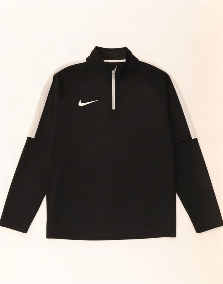 Nike Haut de survêtement Dri Fit à col zippé pour homme Taille S Noir Colorblock