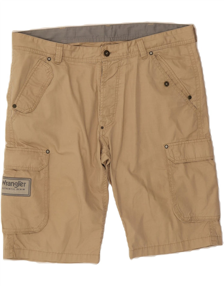 WRANGLER Womens Cargo Shorts W38 XL Beige Cotton Vintage Wrangler and Second-Hand Wrangler from Messina Hembry 