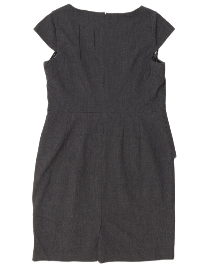 CALVIN KLEIN Womens Sheath Dress UK 16 Large Grey