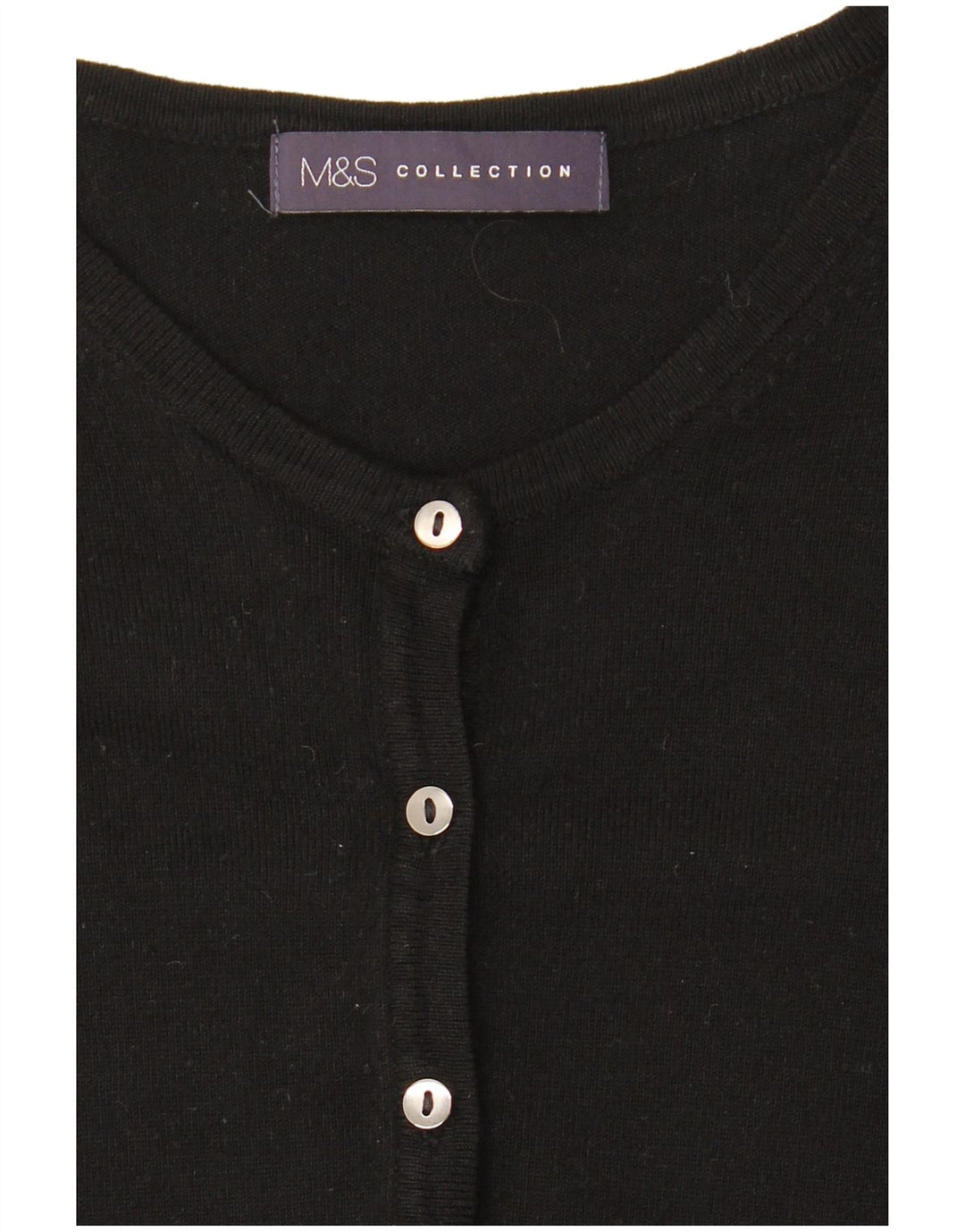 Marks & Spencer Womens Cardigan Sweater UK 10 Small Black