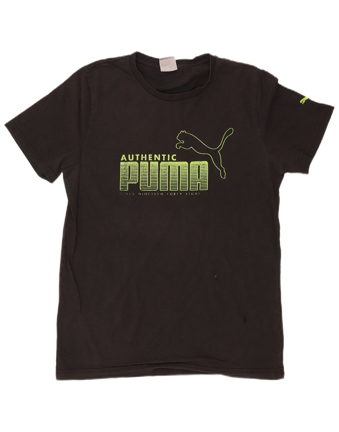 PUMA Mens Graphic T-Shirt Top Medium Black