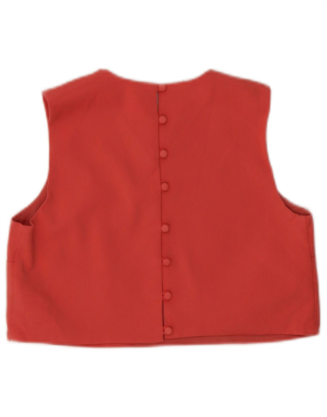 Zara Damen Ärmelloses Crop Top UK 12 Mittelrosa Baumwolle
