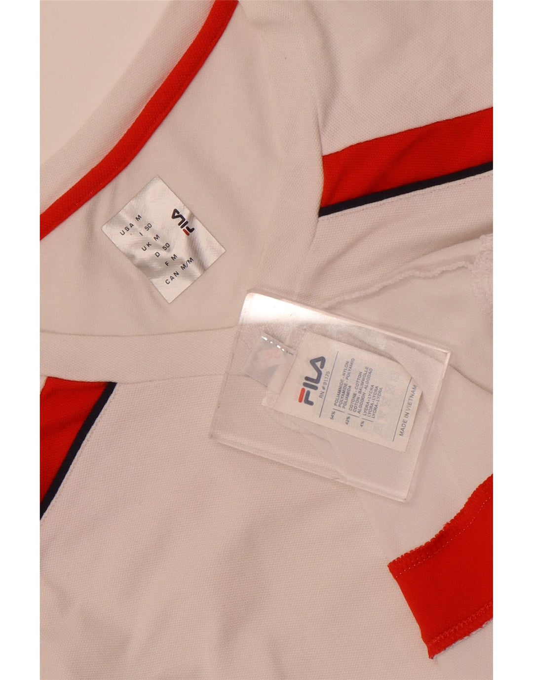 Fila Herren T-Shirt Top Mittelweiß Colourblock Polyamid