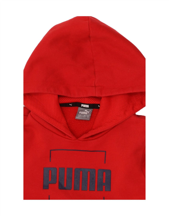 PUMA Boys Graphic Hoodie Jumper 5-6 Years Red