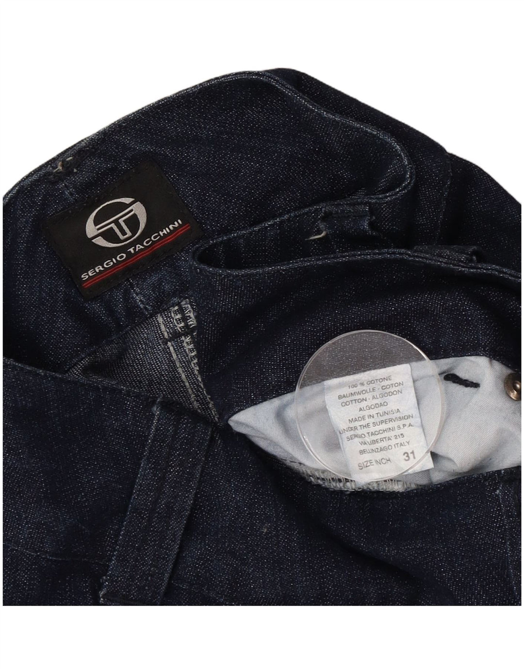 Sergio Tacchini Womens Straight Jeans W31 L30 Navy Blue Cotton