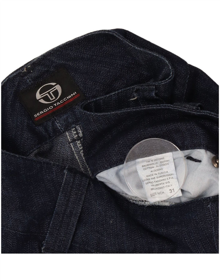 Sergio Tacchini Womens Straight Jeans W31 L30 Navy Blue Cotton