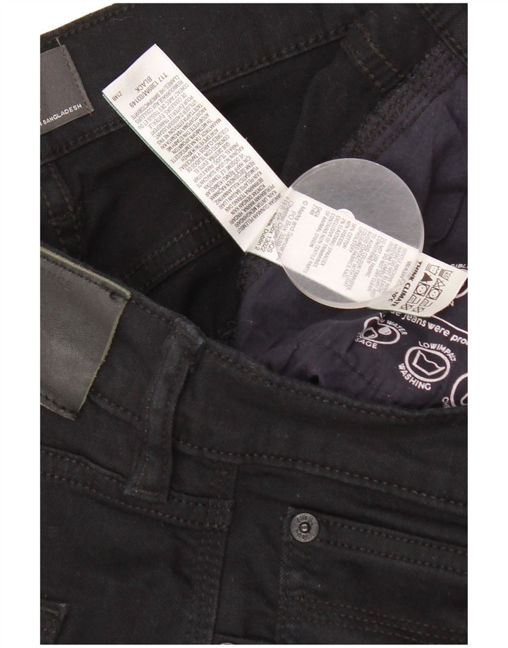 MARKS & SPENCER Jeans dritti da uomo W34 L31 cotone nero