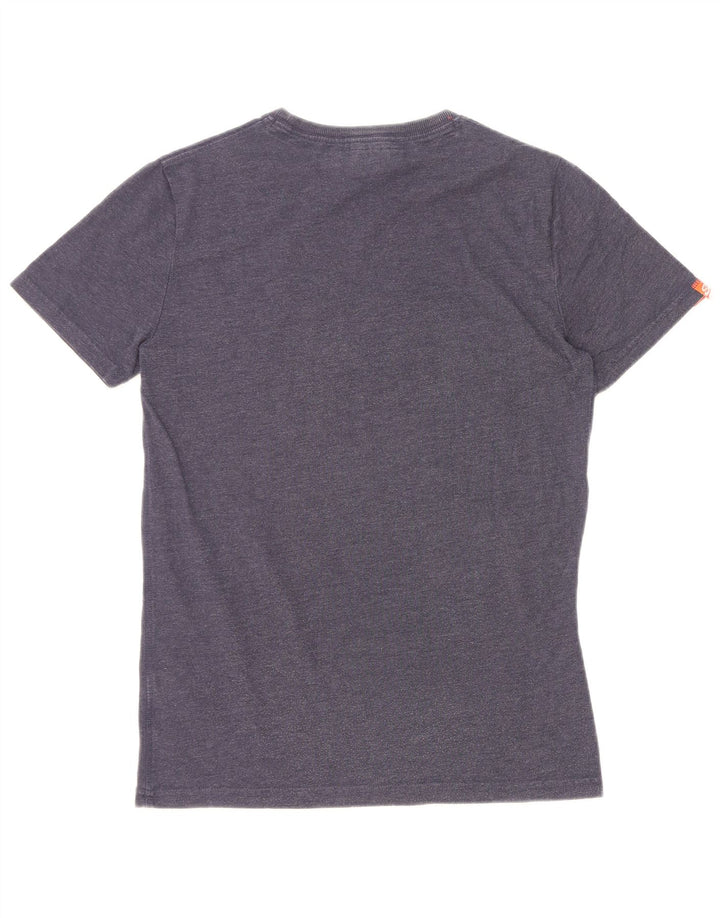 Superdry Mens Graphic T-Shirt Top Small Navy Blue Cotton