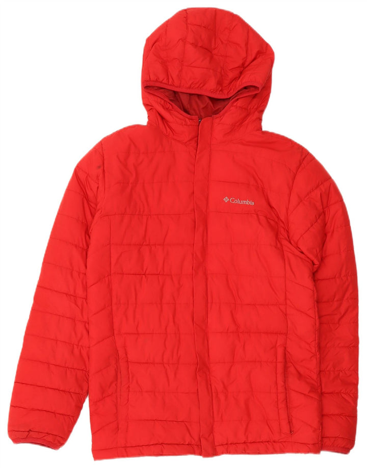 Giacca imbottita con cappuccio da donna Columbia UK 18 XL poliestere rosso