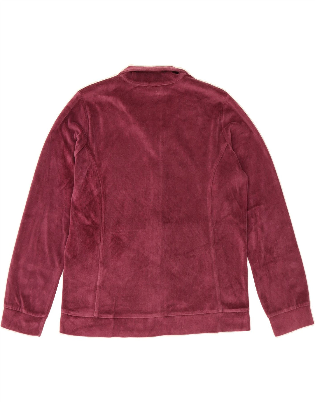 CHAMPION Womens Velour Tracksuit Top Jacket UK 14 Medium Burgundy Vintage Champion and Second-Hand Champion from Messina Hembry 