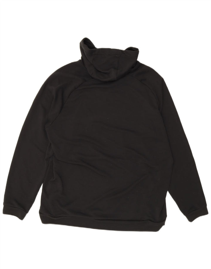 Nike Mens Dri Fit Graphic Hoodie Jumper 2XL Black Polyester