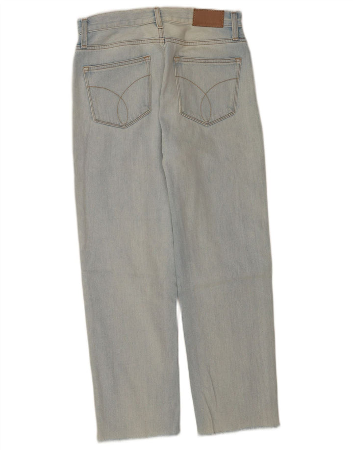 Calvin Klein Womens Straight Jeans W28 L25 Blue Cotton