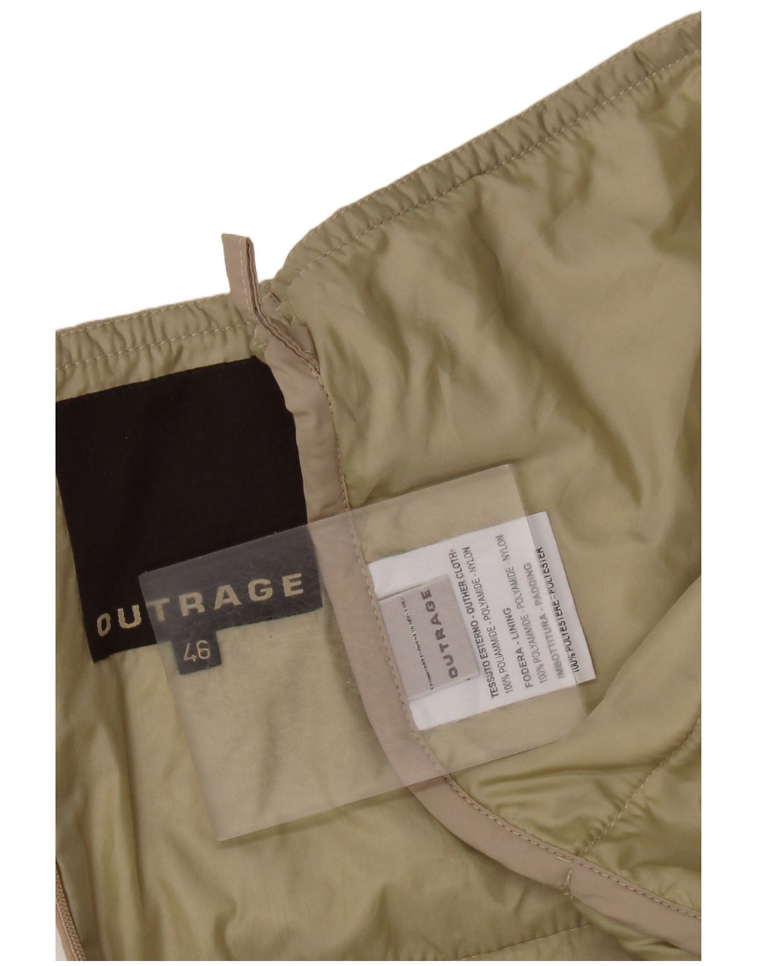 OUTRAGE Womens High Waist Maxi Skirt IT 46 Large W30  Beige Polyamide