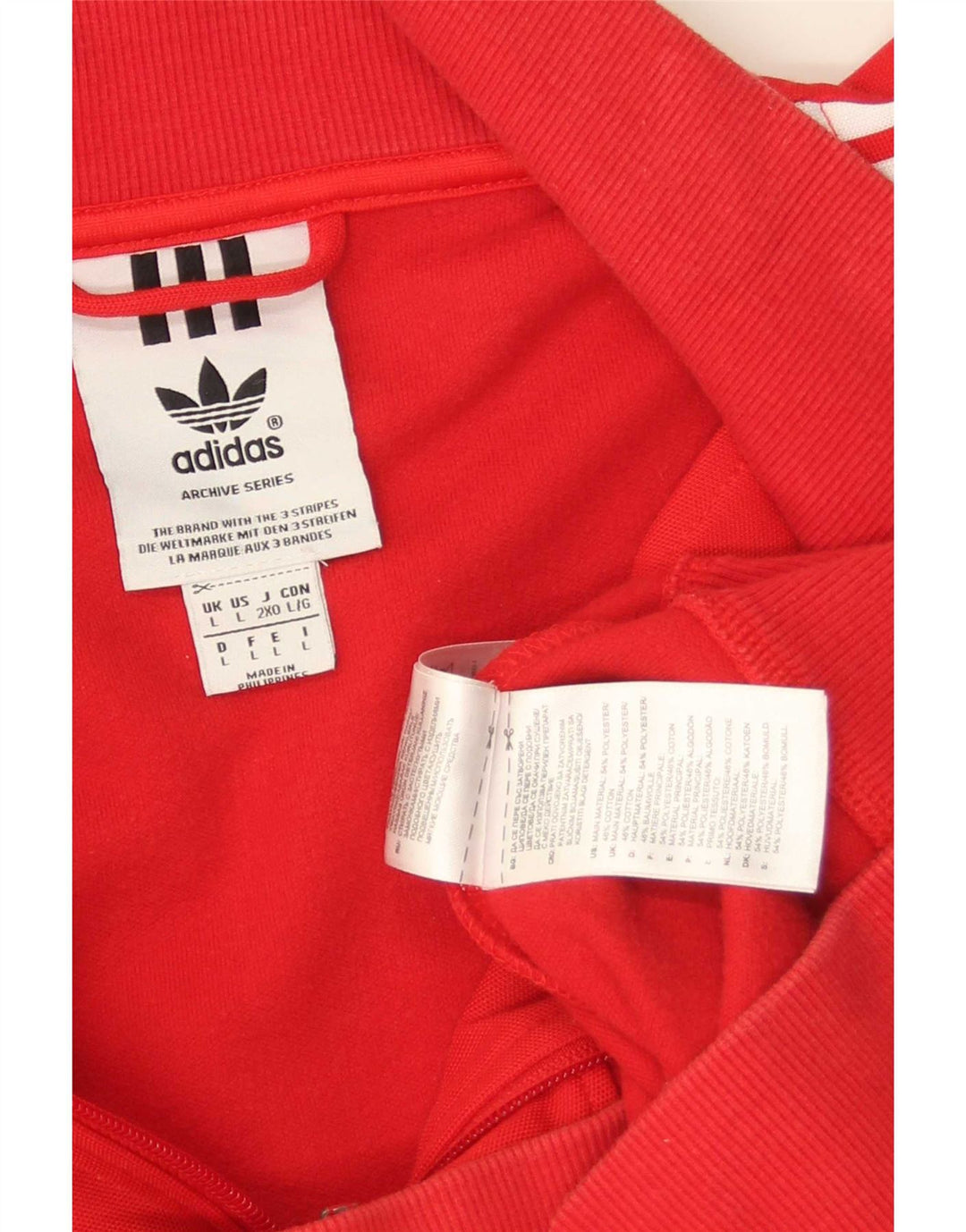 Giacca da ginnastica da uomo Adidas grande rossa in poliestere